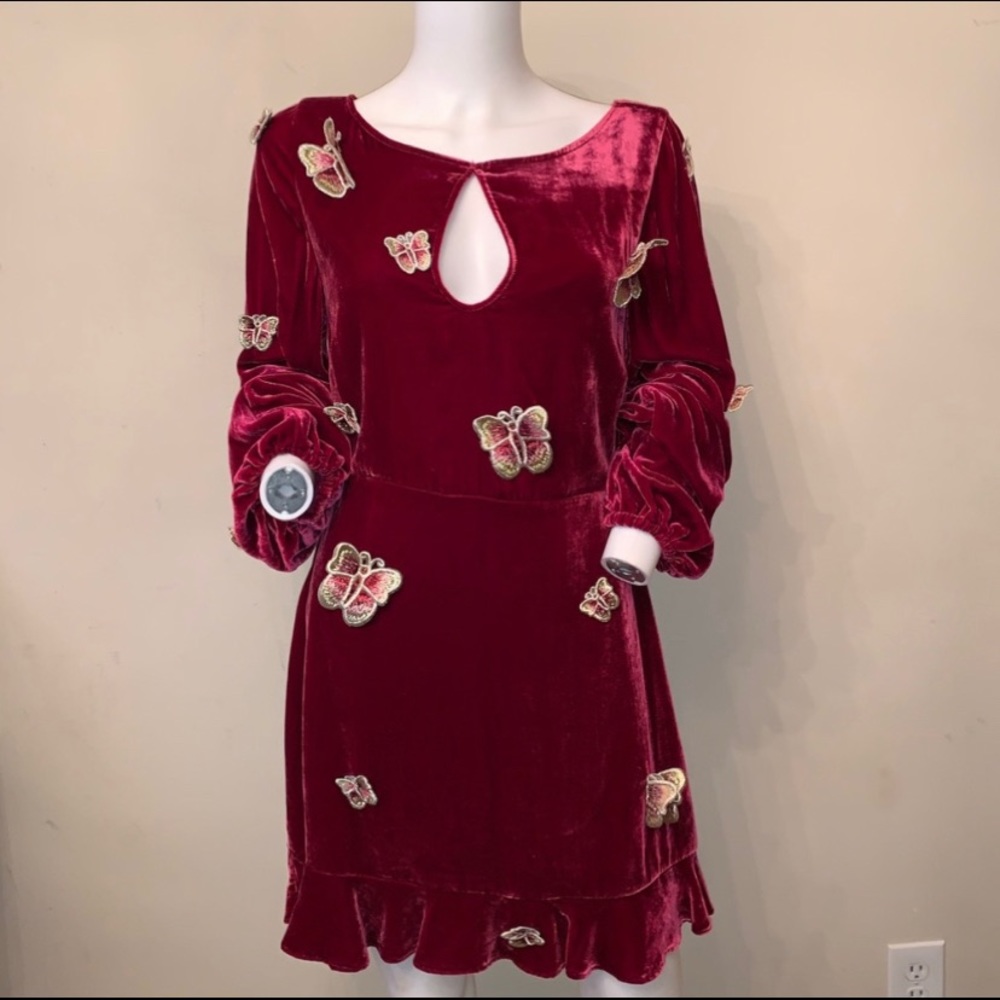 For Love & Lemons velvet butterfly papillon dress